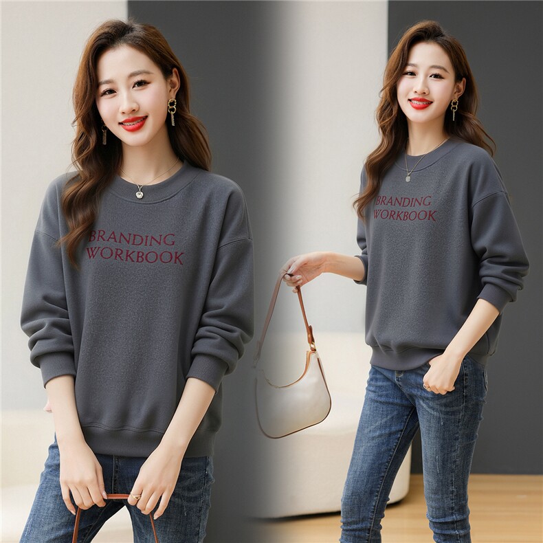 卫衣女春秋圆领套头，女装卫衣/绒衫，芙芮