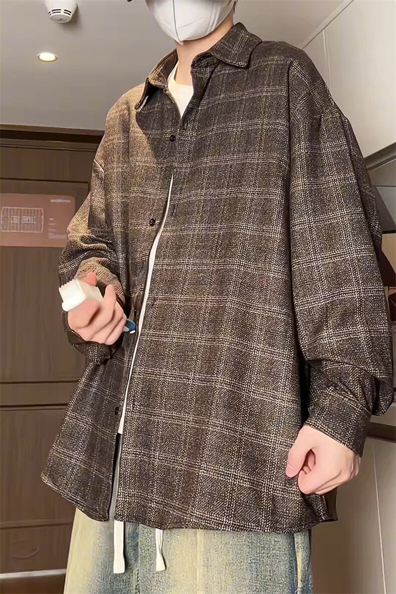 厚款格子衬衫男KD627-P30,男装衬衫,电商D312-1