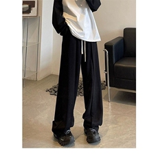 美式弯刀卫裤男款春秋直筒宽松长裤休闲运动裤男生裤子痞帅阔腿裤，男装休闲裤，星座506A
