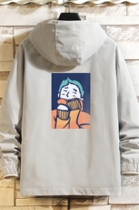 JK65042-P45连帽夹克男大码胖子棒球服上衣外套砖墙挂拍，男装夹克，电商A040A