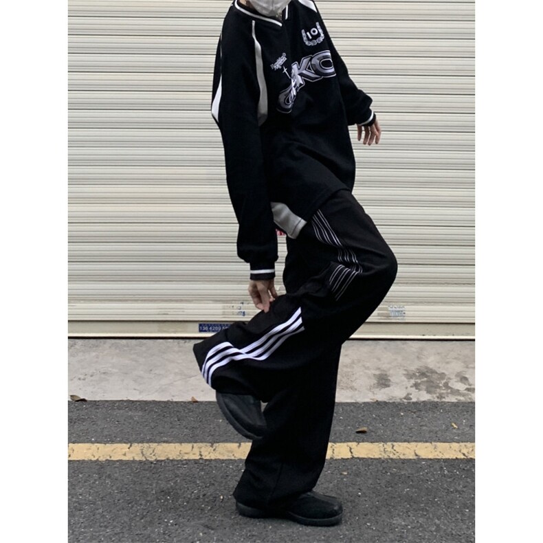 美式街头休闲长裤春秋季透气传奇商行legend百搭宽松男女潮运动裤，女装休闲裤，四季星座505