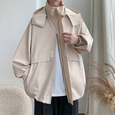 JK9086/P75秋装新款个性可拆卸帽子外套男防风防水冲锋衣夹克男，男装夹克，电商A141