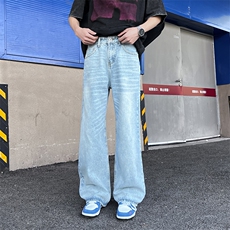 高品质外景蓝冰色猫须裤610A-1-YK876-P58，男装牛仔裤，星座610A-1