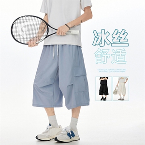 文艺风新款时尚冰丝短裤柔软舒适薄款夏季百搭裤子K799TP30控48图片