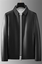 D66MJ22111E海宁皮衣男绵羊皮夹克外套修身羽绒皮衣P850，男装皮衣，电商B360