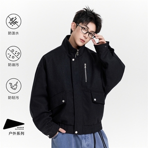 得物二开 潮牌时尚立领百搭宽松夹克外套男2025秋新款JK1224-P118图片