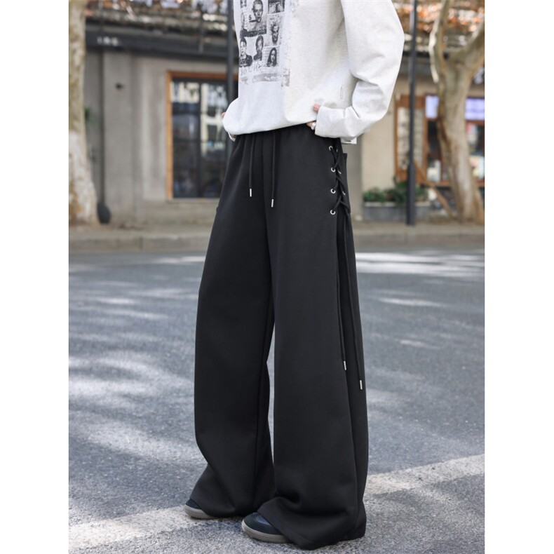 抖音品质侧边绑带设计感重磅宽松阔腿卫裤B315-K25861-特p45控88,男装休闲裤,电商B315