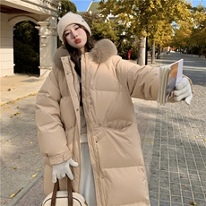 现货加长加厚大毛领棉服长款结2C122-789-P205-K308，女装棉衣/棉服，2C122