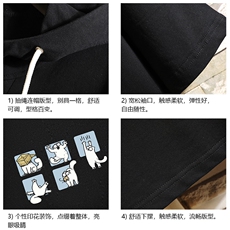 LD54097-P45连帽短袖t恤男大码胖子带帽五分袖中袖砖墙挂拍，男装T恤，电商A040A