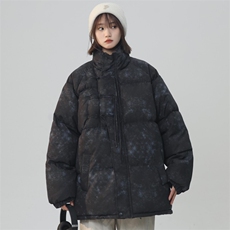 新中式盘扣棉衣男女棉服面包服中性风立领棉袄情侣外套G1608-P85，男装棉衣，星座207