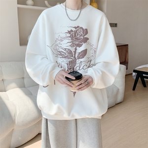 已注册/华棉内景春秋玫瑰宽松圆领卫衣男WY00634/P35加绒P45图片