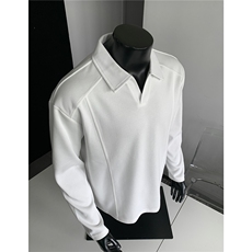 主推POLO衫卫衣秋季翻领卫衣cleanfit长袖T恤衫男装外套S437特28，男装Polo衫，电商A233-1