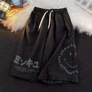 运动裤气质纯色宽松型新款休闲裤潮男潮流五分裤时尚DK886-P23图片