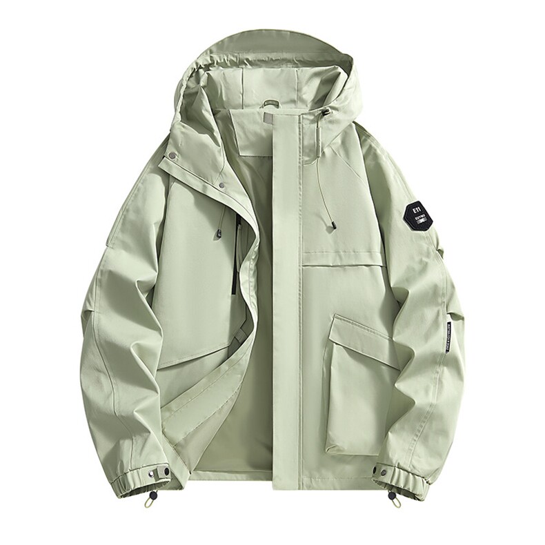 春秋户外冲锋衣男女同款防风防水连帽工装外套登山服夹克2481-P75图片