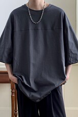 短袖男T恤设计感拼接小众上衣纯T大码T日系1016-1T149P33K56，男装T恤，星座1016-1（原电商B408-1）