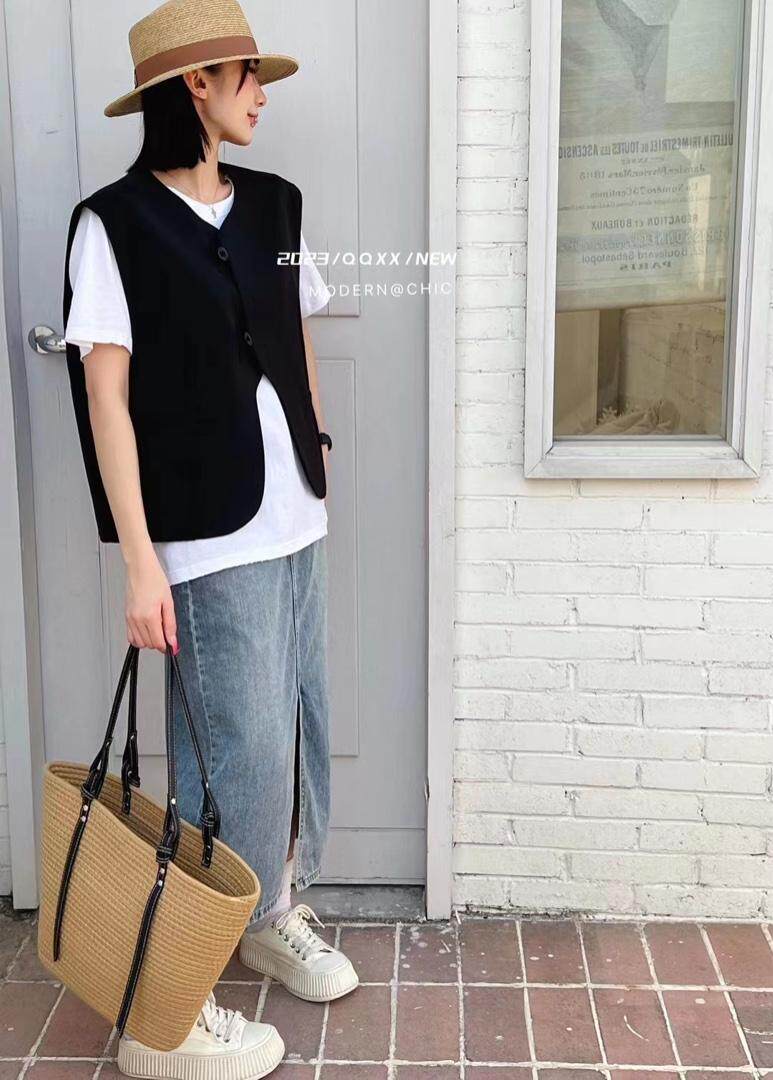 盘扣马甲，女装马甲，卡薇尔