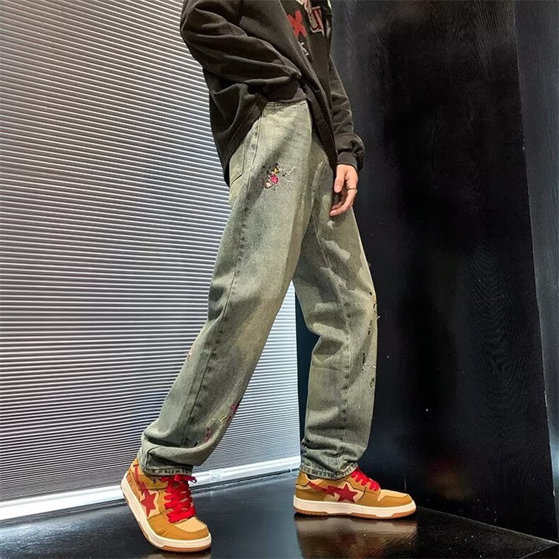 牛仔裤男秋季新款休闲裤高街k595P44,男装牛仔裤,星座1116-2
