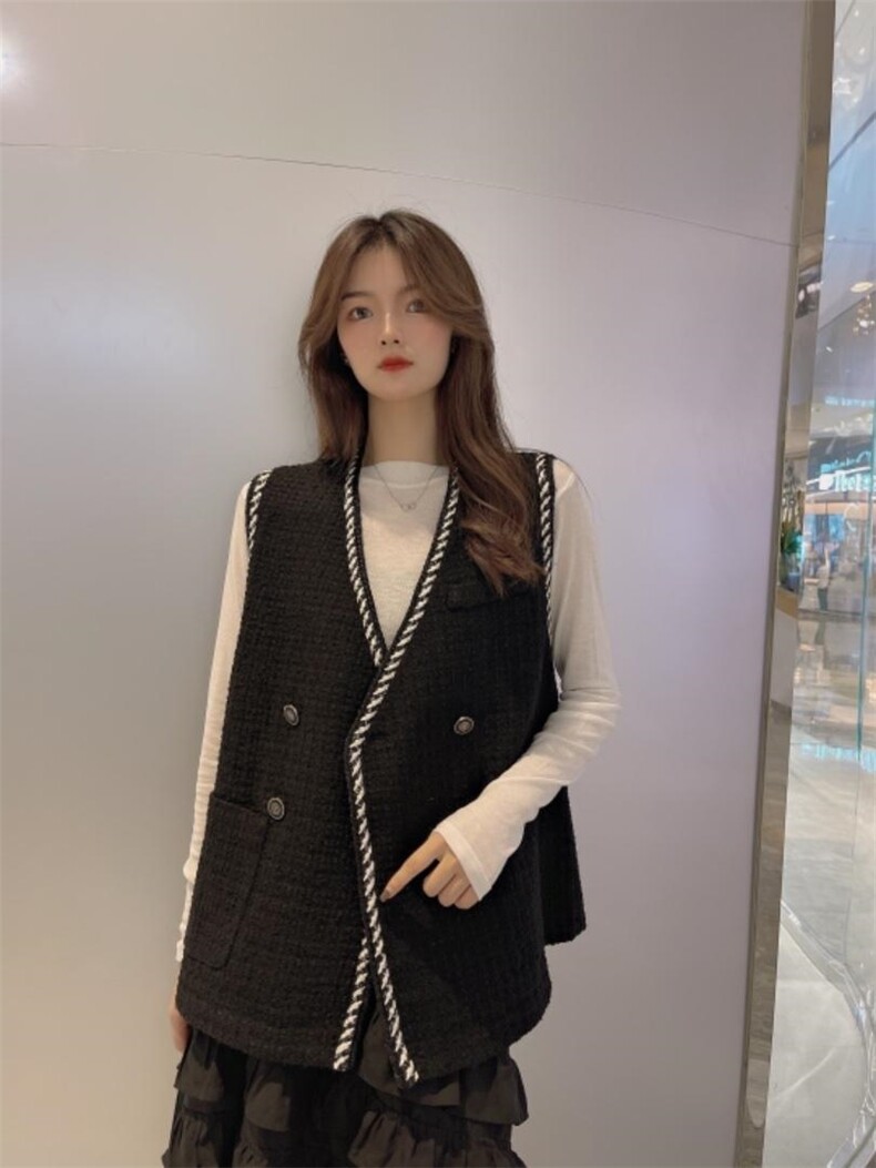 【秋装】小香马甲！，女装马夹，慕姿杨