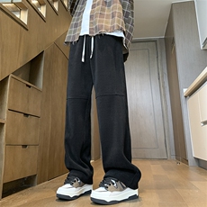 新款灯芯绒拼接直筒休闲裤XZ604-KG66-P45控58，男装休闲裤，星座604