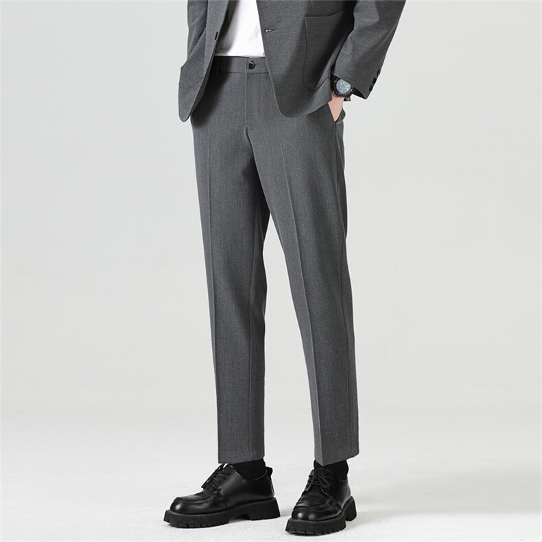 裤子男韩版潮流春秋季新款九分小西裤男士修身垂感西装裤休闲长裤，男装西裤，星座505-2（原电商A260-1)