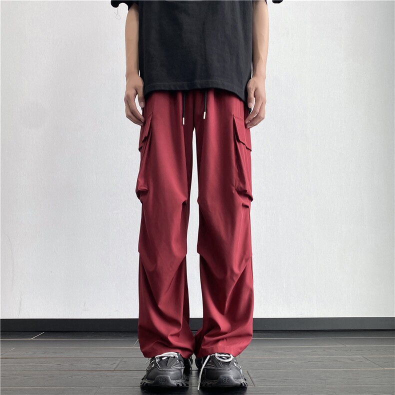 抖音品质夏季新款冰丝大口袋宽松工装裤B315-K24166-特p35控68,男装工装外套,电商B315