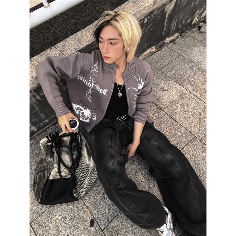 【有货】手稿开衫毛衣外套男情侣针织衫线衣5504CC-特P58,男装针织衫/毛衣,星座1007（原301D）