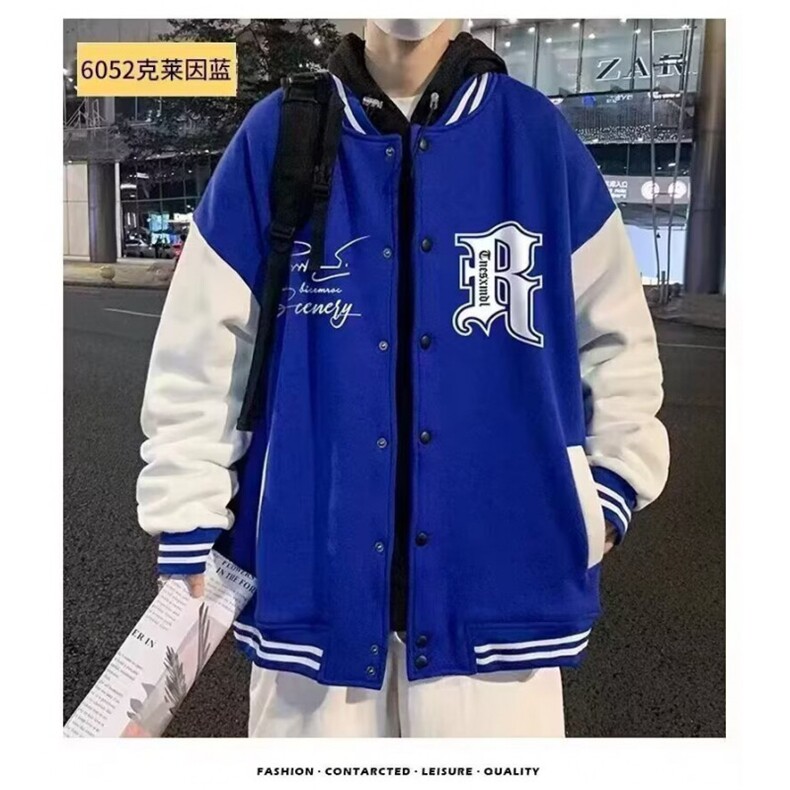 1506-1/JJ181/P40棒球服男士外套潮牌美式高街痞帅青少年男款宽松图片
