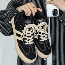 X4600-125复古德训小白鞋男高帮新款帆布鞋男百搭休闲板鞋，男鞋靴子，星座1407-3