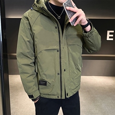 店主风2025年男士秋冬二棉加棉加厚夹克连帽棉服M1121-P105，男装夹克，电商D240-242