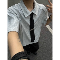 主推2025重磅夏季简约新款百搭翻领POLO衫短袖T恤男S417-特28，男装Polo衫，电商A233-1