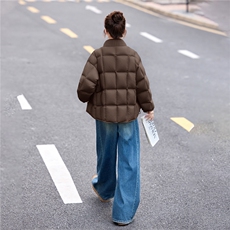 2025冬季新款90绒针织拼接羽绒服，女装羽绒服，维一诺（1D095）