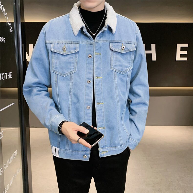 JK902J-p68M-5XL控108加绒羊羔绒牛仔夹克CITYBOY,男装夹克,星座103A