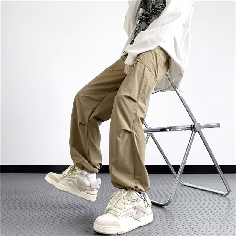 夏季潮牌宽松直筒休闲长裤机能高街阔腿裤工装裤男1248-P38,男装工装外套,星座910-5