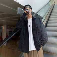 DB239-C时尚条纹衬衫男长袖衬衫春装，男装衬衫，星座514-2(原B239)