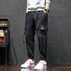 2021春装新款休闲工装裤宽松日系大码束脚裤哈伦九分裤K825-P50图片