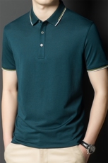 Y4027钱塘2020-2夏季男士短袖翻领基础款T恤休闲P50，男装T恤，钱塘207-2