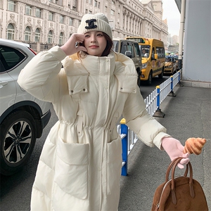 有现货24冬季长款收腰羽绒服腰间加皮标P255K385图片
