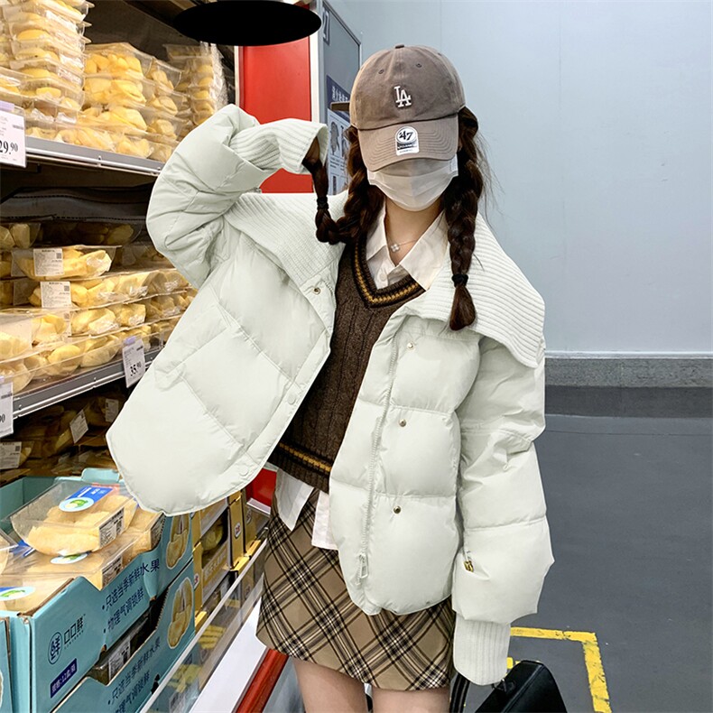 羽绒服女短款小个子加厚鸭绒时尚洋气冬2024年新款外套,女装羽绒服,诺蝶