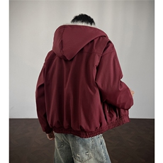 现货螺纹拼接座山雕棉服美式连帽重磅情侣外套A170-M911-P138，男装棉衣，电商A170