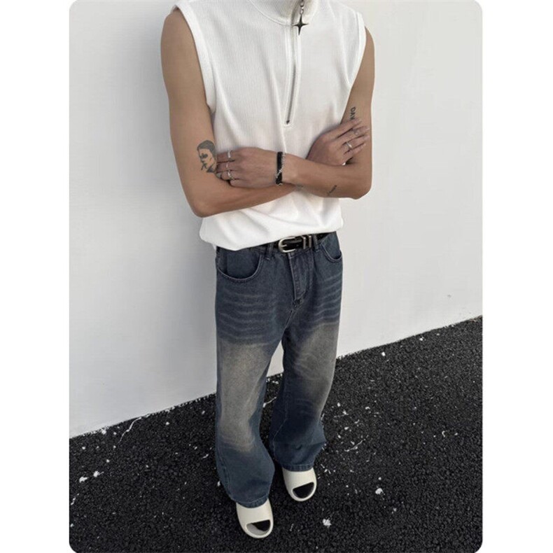 纯色修身小众五芒星拉链夏季薄背心男无袖T恤坎肩马甲BT130,男装背心/马甲,星座1116A（原606A-3）
