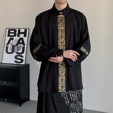 民族服装风大码明制宫廷复古明制汉服大码长衫唐宋朝衬衫大码，男装衬衫，星座909
