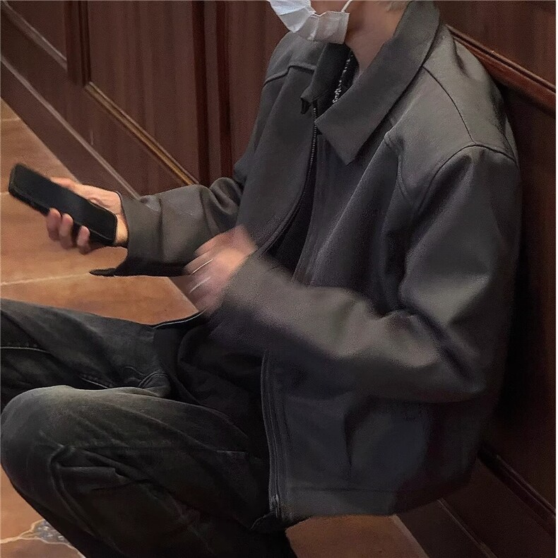 得物品质秋男行政夹克衫拉链字母刺绣有垫肩外套JK769P75,男装夹克,星座1013-1