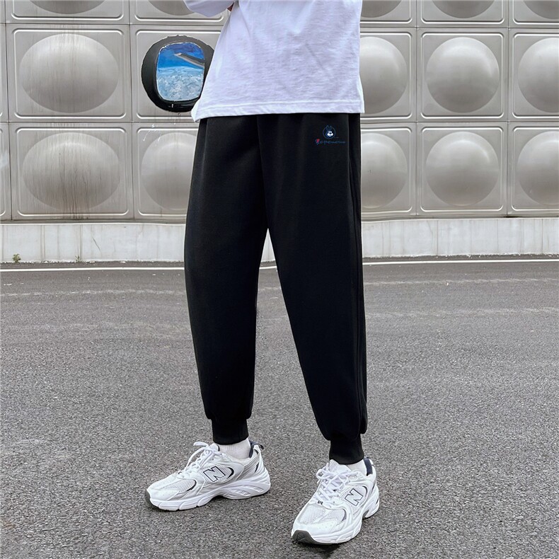 2024秋装纯色大码男士卫裤休闲裤百搭情侣九分裤长裤A158-K01-P45,男装休闲裤,电商A158-1