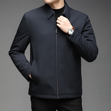 冬季中年纯色棉衣男冬装中年男翻领棉服爸爸外套HPN8366-P200，男装棉衣，电商B212（原钱塘6029）