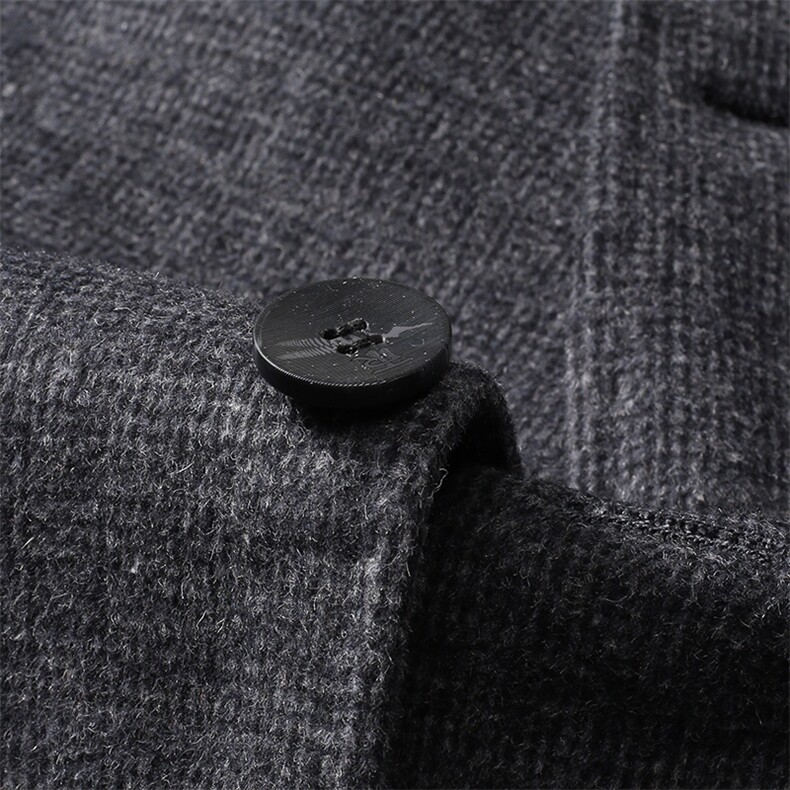 新款羊毛呢大衣秋冬商务中年男士羊毛保暖时尚外套MNSAA8166-P315，男装风衣，电商B212（原钱塘6029）