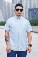 2XL-10XL夏季弹力大码短袖衬衣男休闲宽松衬衫可穿350斤8820，男装衬衫，星座802