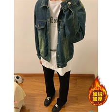 B221美式ins高街加绒加厚牛仔裤LK23010-P60控78加绒P70控98，男装牛仔裤，电商B221