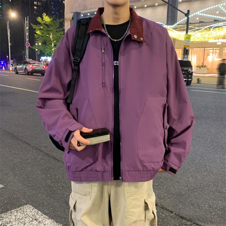 新款中性风户外夹克男撞色立领外套DSA157B-J2506-P65,男装夹克,电商A157B