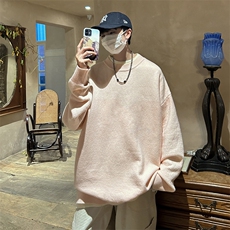 控78假两件毛衣男大码加绒针织衫男毛线衣M80099-P55加绒P70，男装针织衫/毛衣，电商A040