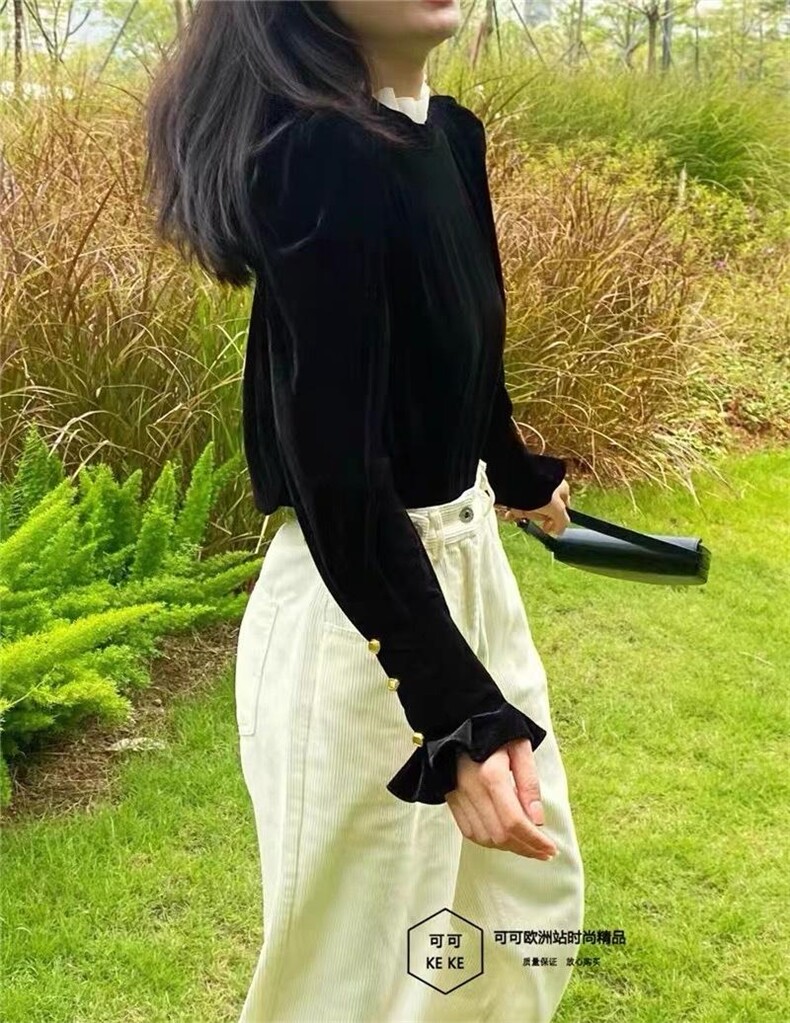 【现货】气质款高品质丝绒上衣，其它，色调轩